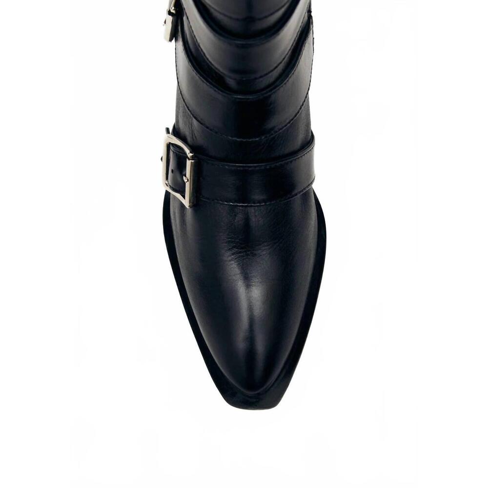 NEW ALOHAS women's eras leather ankle boots in black - Picture 5 of 7